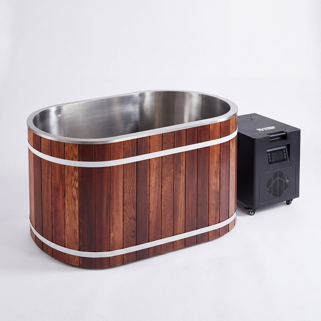 Warrior Plunge Cedar Barrel Tub or Capsule Tub with 1 hp chiller