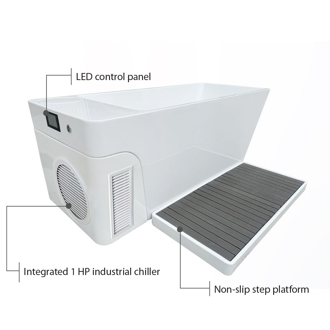 WARRIOR PLUNGE LUX Ice Bath Tub with 1.0 hp Chiller