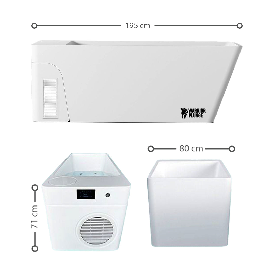WARRIOR PLUNGE LUX Ice Bath Tub with 1.0 hp Chiller