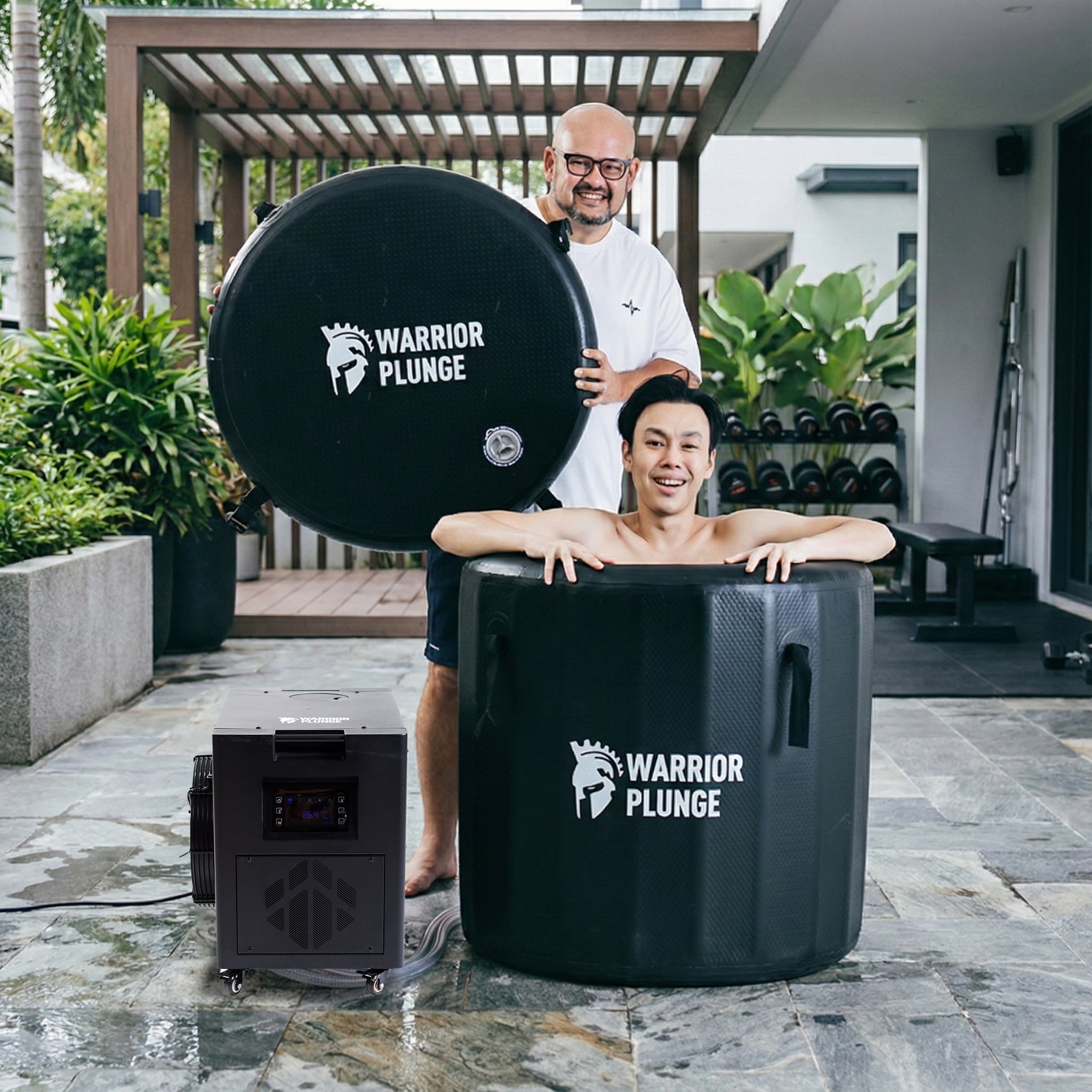WARRIOR PLUNGE V1 Ice Bath Round Tub with 1.0 hp Chiller
