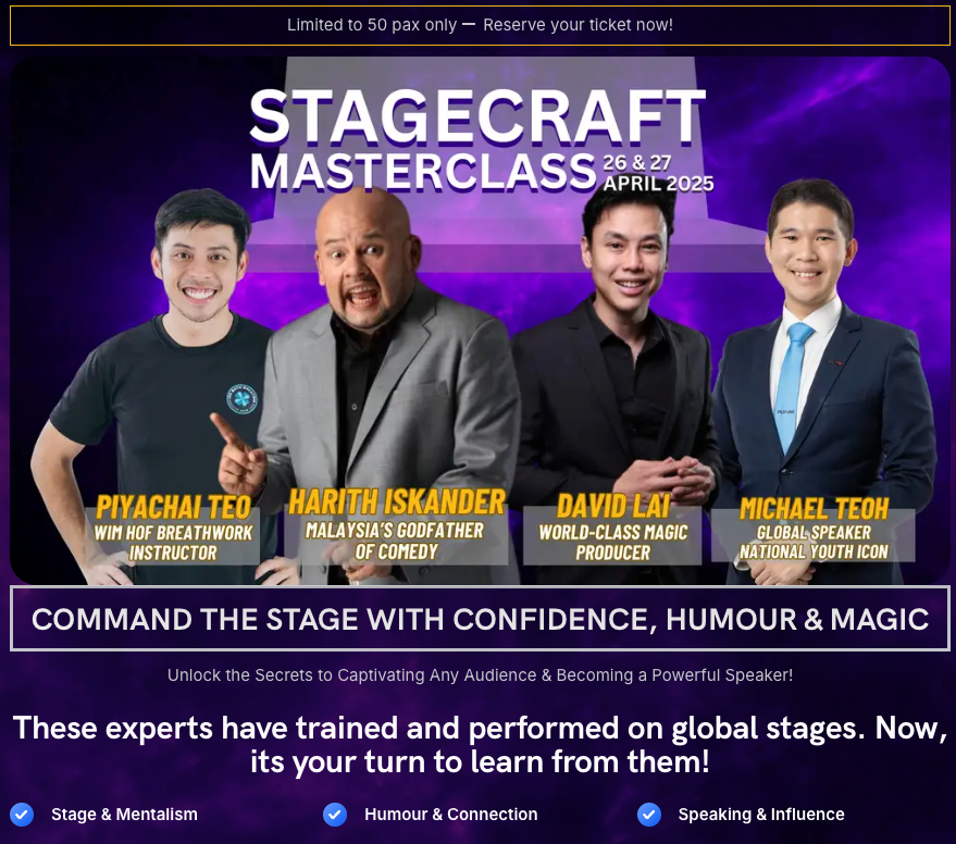 STAGECRAFT MASTERCLASS
