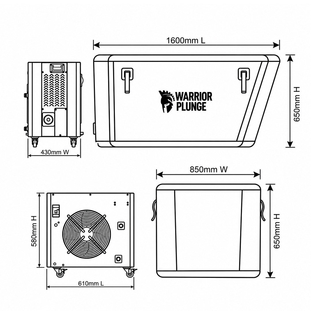 WARRIOR PLUNGE ULTRA V6 Dual Temperature Ice Bath & Onsen Spa