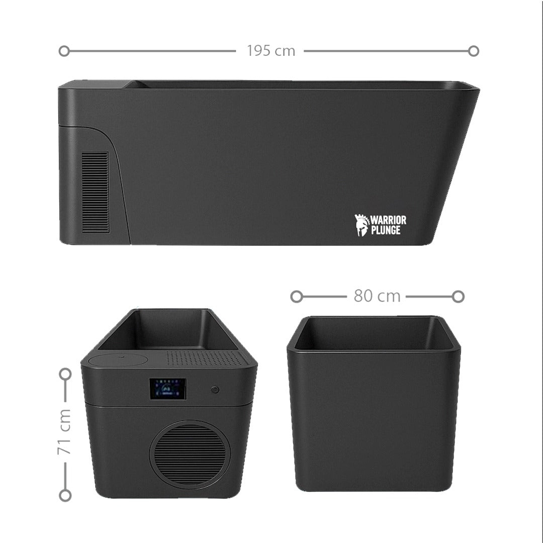 WARRIOR PLUNGE LUX Ice Bath Tub with 1.0 hp Chiller