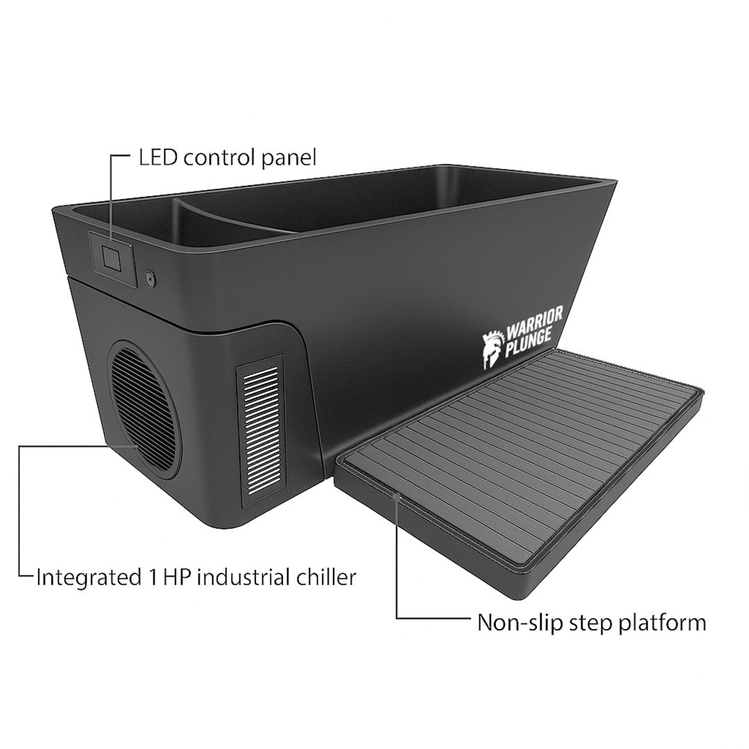 WARRIOR PLUNGE LUX Ice Bath Tub with 1.0 hp Chiller