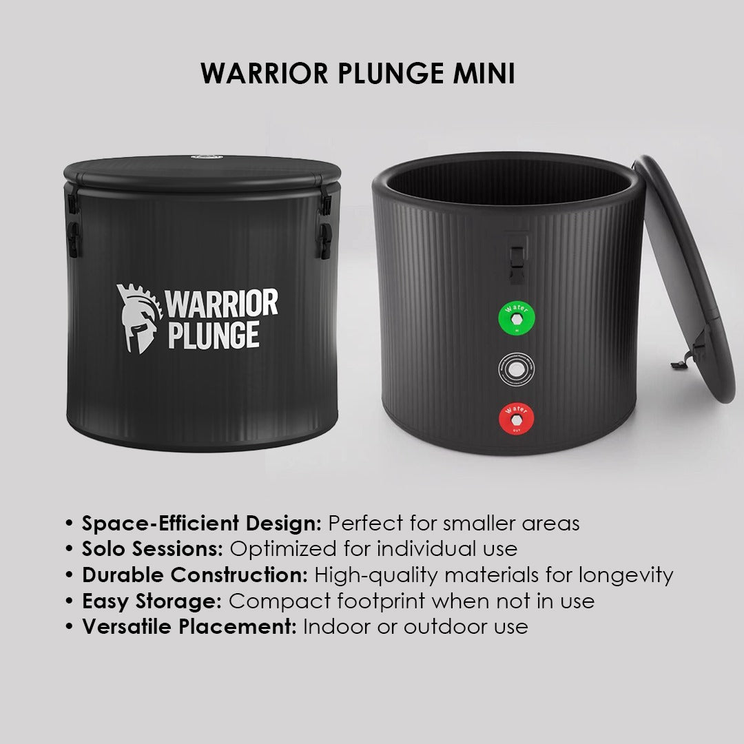 Warrior Plunge Mini Ice bath Round Tub with 0.3hp Chiller