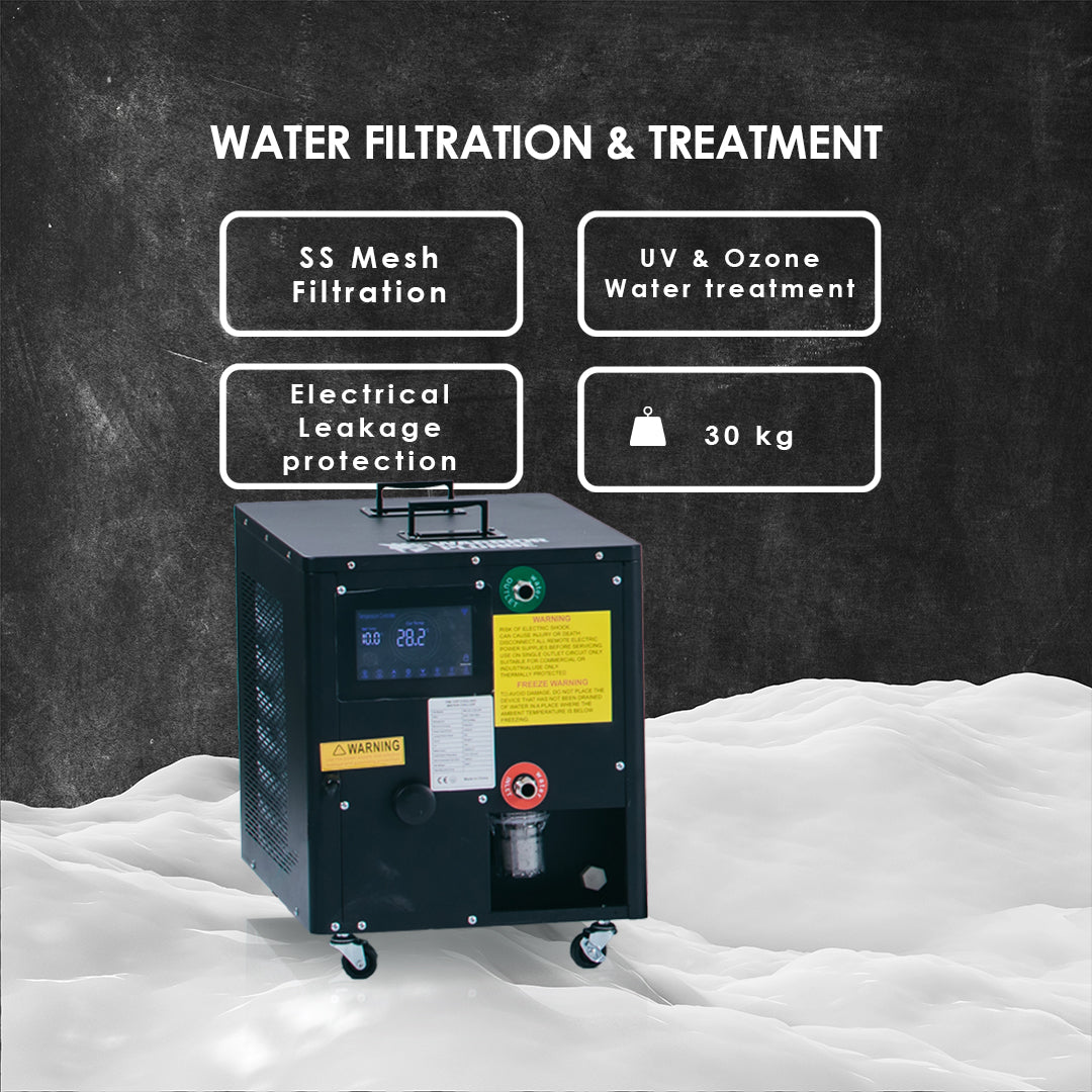 WARRIOR PLUNGE V1 Ice Bath Round Tub with 1.0hp Chiller