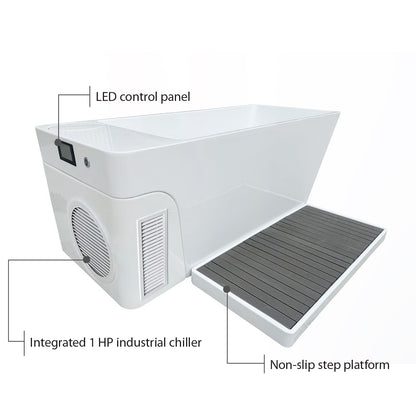 WARRIOR PLUNGE LUXE Ice Bath Tub with 2.0 hp Chiller