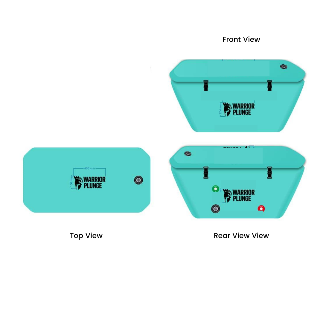 WARRIOR PLUNGE 1.6m Tiffany Blue Spa Tub