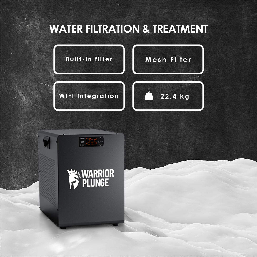 Warrior Plunge Mini Ice bath Round Tub with 0.3hp Chiller