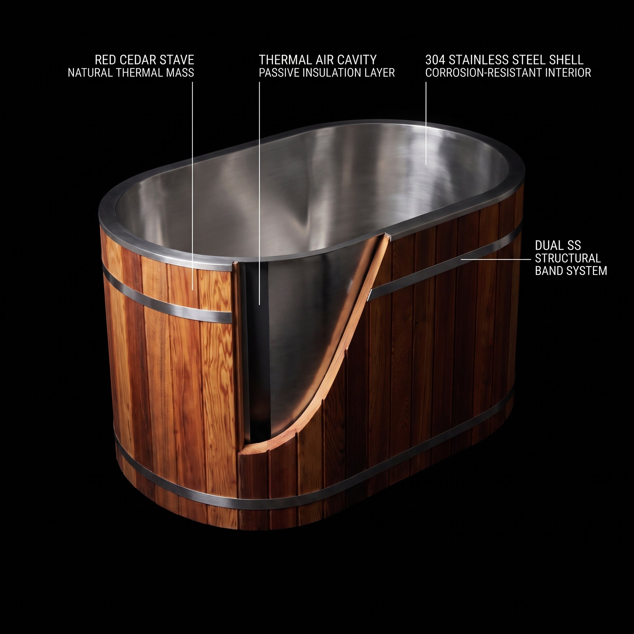 Warrior Plunge - Cedar Capsule Tub