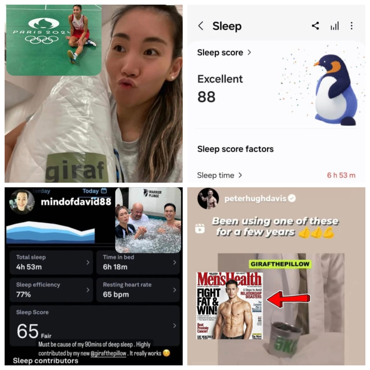 หมอนรองนอน GIRAF® 2025 Composites-3 Pro Cuddle Tech