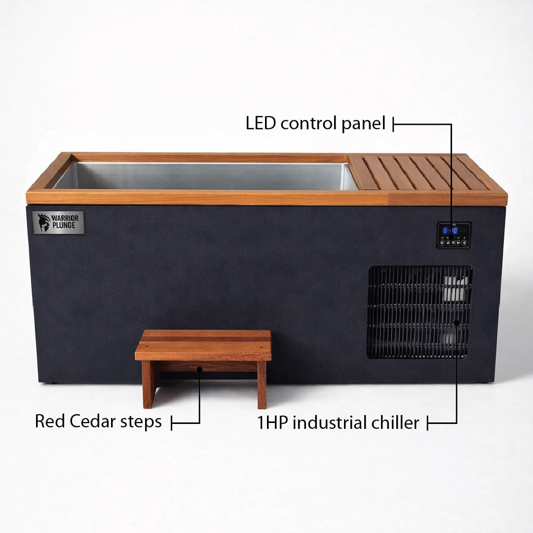 WARRIOR PLUNGE CLASSIC - Ice Bath Premium Cedar & Stainless Steel Tub